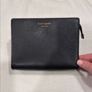 Kate Spade Black Men's Wallet with Gold Accents